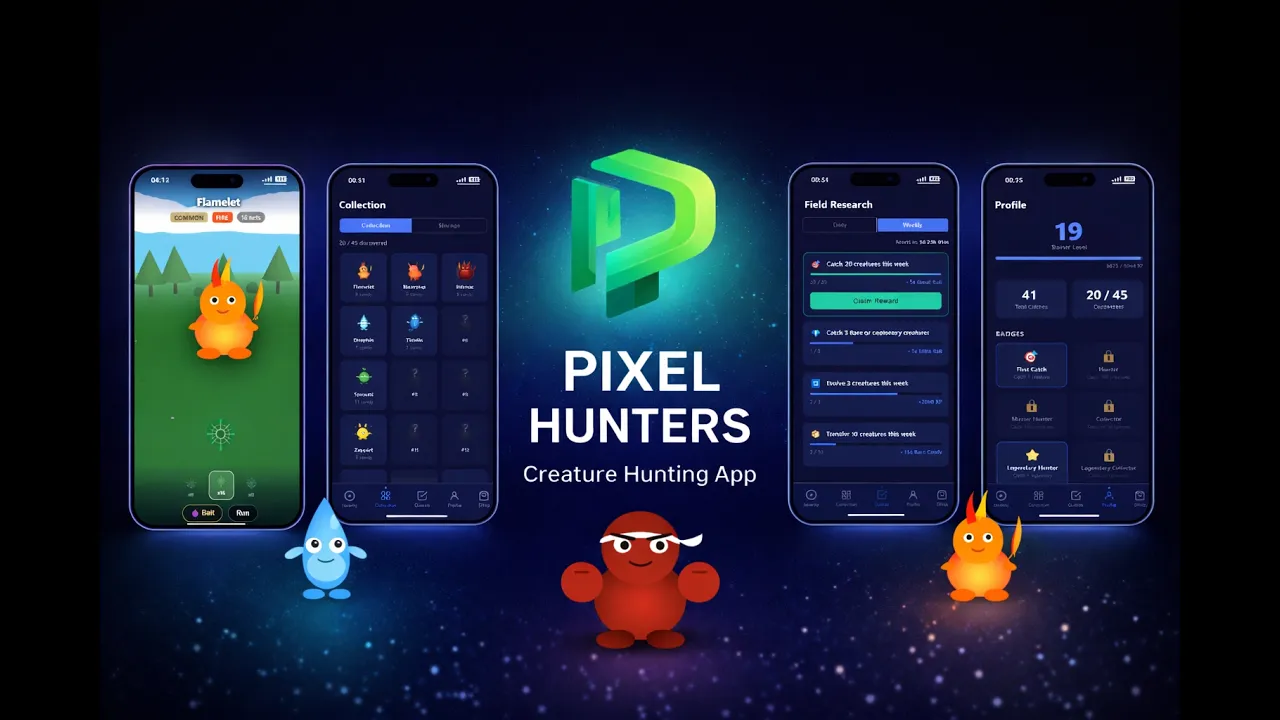 PixelHunters | Creature Catching App