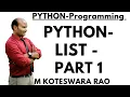 21a Python List Part 1