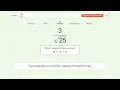 Simplify sqrt - Square Root of a Fraction Tiger Algebra Solver