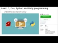 Learn c c python and ruby programming languages from scratch
