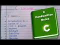 C Programming Handwritten Notes C Language Basic Programs c language full course