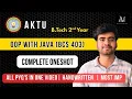 OOP with Java AKTU One Shot BCS-403 All PYQs Important Topics Complete Revision