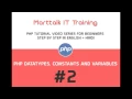 PHP Tutorial for Beginners Full Eng Hin 2 PHP Datatypes Constants and Variables