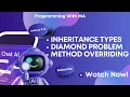 Inheritance in Python its Types Method Overriding Diamond Problem Urdu Hindi