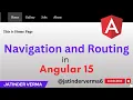 Navigation and Routing in Angular 15