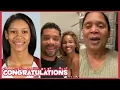 Ciara Russell and Tammy Wilson congratulate Anna Wilson on her Senior Night