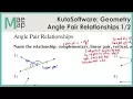 KutaSoftware Geometry - Angle Pair Relationships Part 1