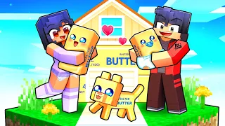 Having a BUTTER SQUISHY FAMILY in Minecraft!