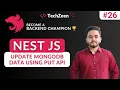 Nest JS Tutorial Update MongoDB Data using PUT API findByIdAndUpdate 2025