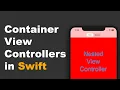 Swift Tutorial Container View Controllers for Beginners Swift 5 Xcode 11 iOS