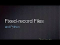 Fixed Length record files in Python