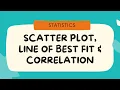 SCATTER PLOT LINE OF BEST FIT CORRELATION STATISTICS O LEVELS 4024 IGCSE 0580