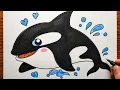 How to Color a Cute Orca Step by Step Easy Coloring Tutorial