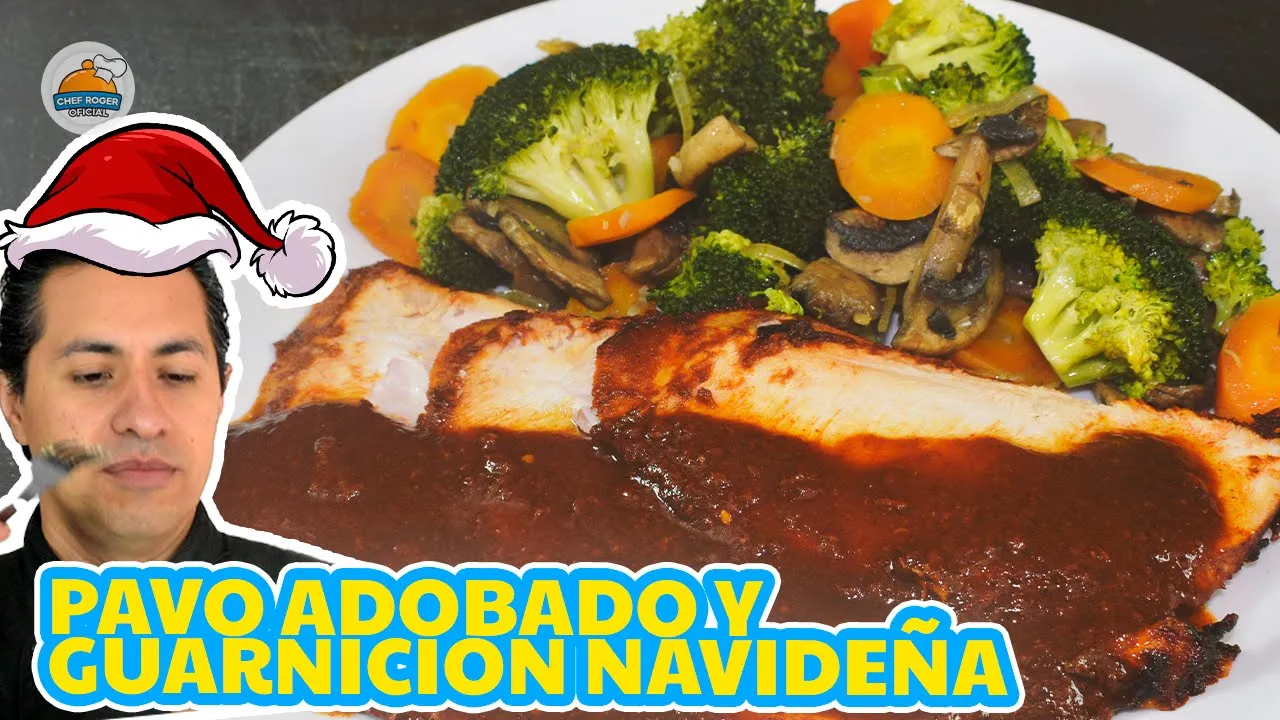 cena navidea completa con muchas verduras. por menos de 1000 pesos