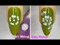 Easy Flower Nails Art For Beginner Ve Hoa Nam Canh New Nails Design New Nails