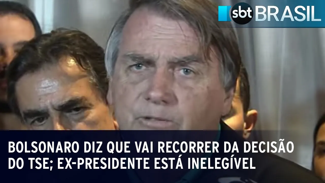 Bolsonaro diz que vai recorrer da decisão do TSE | SBT Brasil (30/06/23)