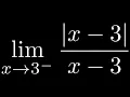 Calculus A Limit with Absolute Value
