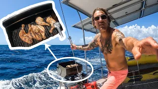 Grilling Chicken While Sailing @ 9kts