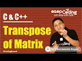 Transpose of Matrix 2-D Array Data Structure Algorithm C Tutorials -