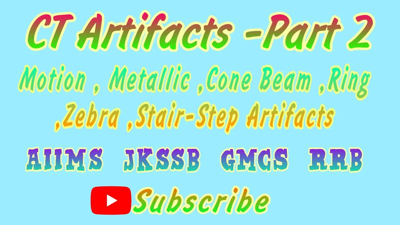 CT Artifacts | Part 2 #ctartifacts #motionartifacts #metallicartifacts