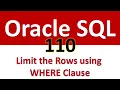 SQL for Beginners 110 Limit the Rows using WHERE Clause
