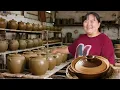 Download Lagu A pile of soil is turned into an earthenware casserole for boiling soup after being fired at a temp