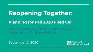 Reopening Forum September 2 2020