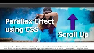 Parallax Scrolling Effect using HTML5 CSS 3 No JavaScript Only CSS