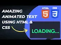 CSS Creative Text Animation Effects Amazing Animated Text using HTML CSS Technical Mickey