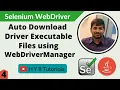 Auto download Driver Executables using WebDriverManager Web Automation Selenium