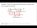 Algebra 1-5 Solving Inequalities in One Variable