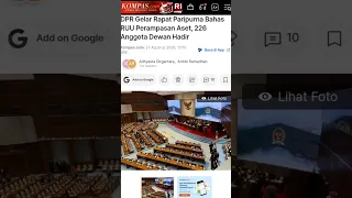 Gaji Utuh Rapat Paripurna Sepi Takut RUU Perampasan Aset