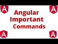 Important Commands in Angular CLI In