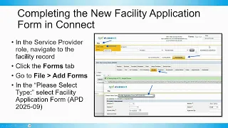 New Facility Licensing Application Process in APD iConnect