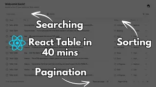 TanStack Table React Table Crash Course in 40 mins - Beginners Tutorial
