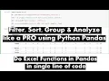 Analyze Data like a Pro Filter Sort Group Pivot Crosstab and Analyze in Python Pandas