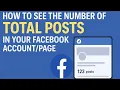Lagu Hoe zie je het totale aantal berichten op je Facebook-account/Facebook-pagina? | Facebook-bericht...