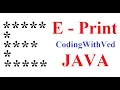 E print in Star pattern Star Print in pattern CodingWithved coding Ved Alfapattern print