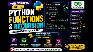 Python Problem Solving Functions Recursion Practice GeeksforGeeks