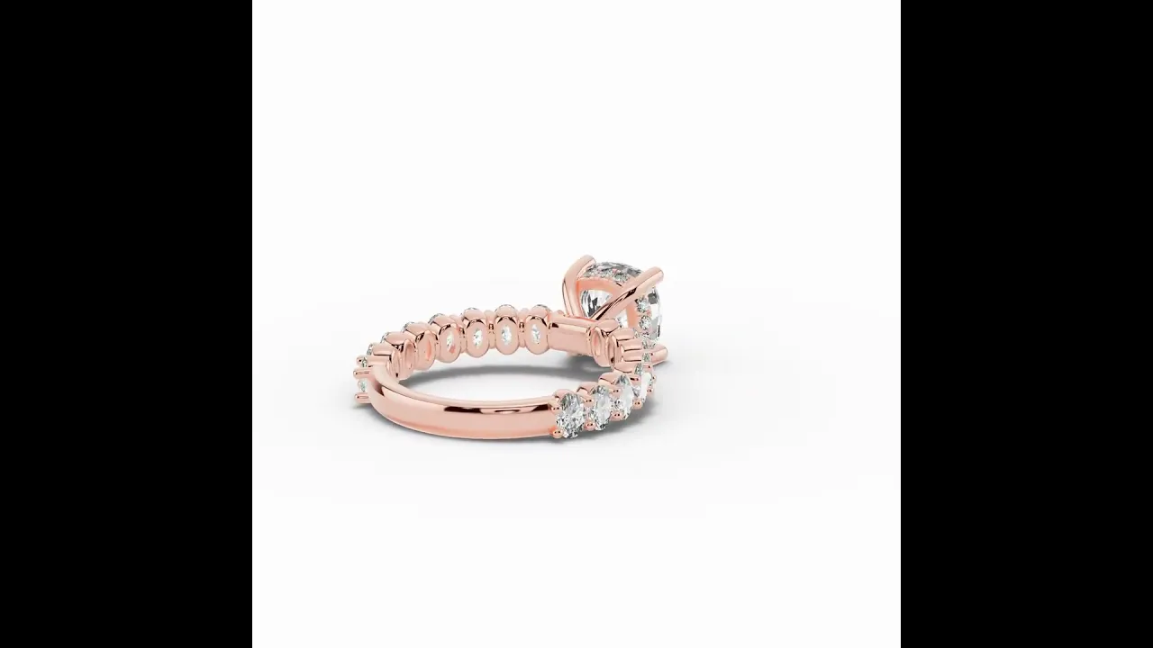 Cushion Aurielle Crown Engagement Ring
