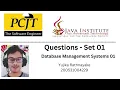 Question Set 01 Database Management Systems Java Institute