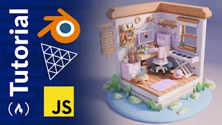 Create a Cute Room Portfolio with Blender Three js JavaScript - Beginner Course