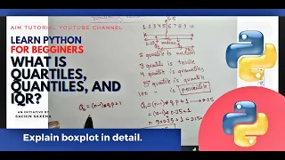 Chapter 37 Quartiles Quantiles and Interquartile Range using Numpy library