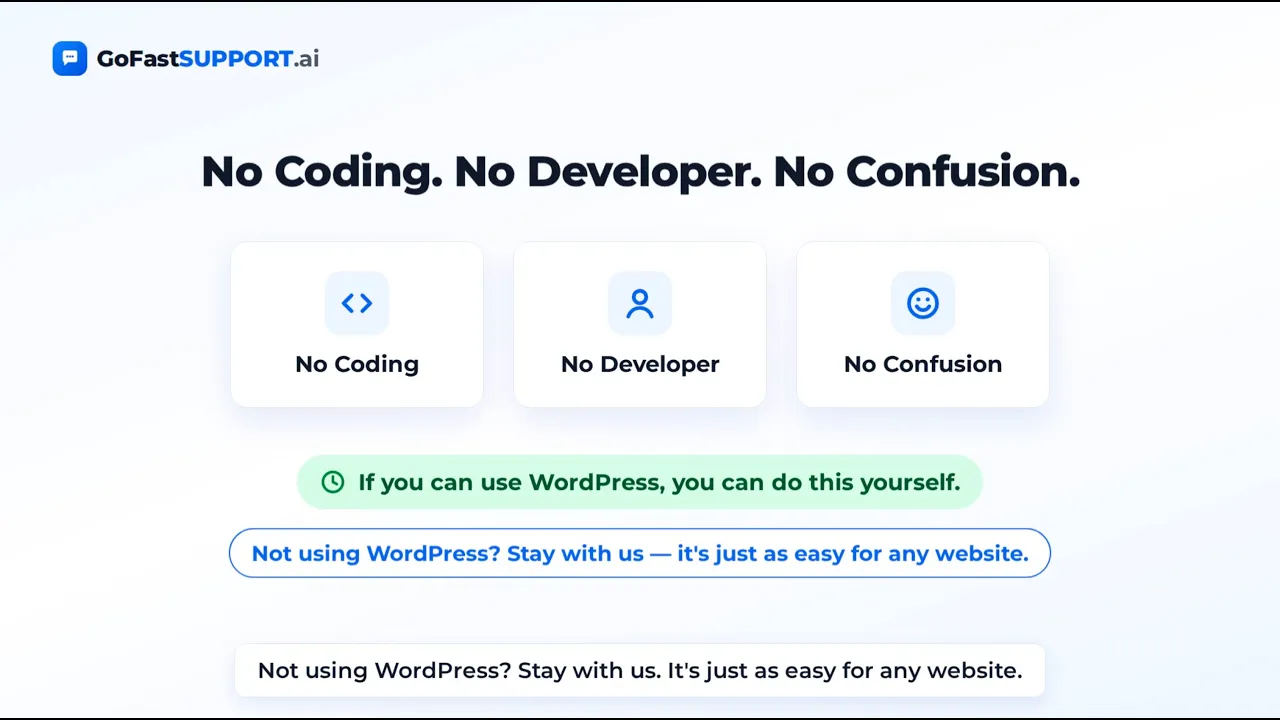 A walkthrough of the product in action — the knowledge base, the AI assistant, and the staff dashboard working together.
