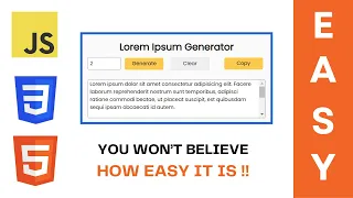 Build a Lorem Ipsum Generator Easy JavaScript Tutorial for Beginners