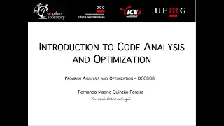 Introduction to Static Code Analysis and Code Optimization