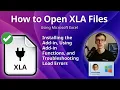 How to Open XLA Files Microsoft Excel