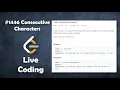 Consecutive Characters Live Coding with Explanation Leetcode