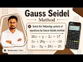 Gauss Seidel Method Solve 20x y 2z 17 System VTU Numerical Methods