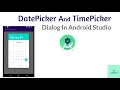 Lecture 26 How To Use DatePicker Dialog And TimePicker Dialog in Android Studio